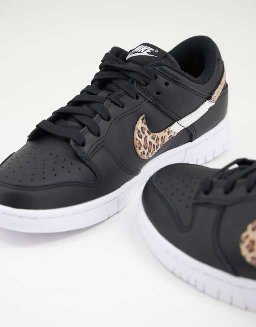 Nike – Dunk Low – Sneaker in Schwarz mit Swoosh-Logo mit Leopardenmuster - BLACK, 2 von 4