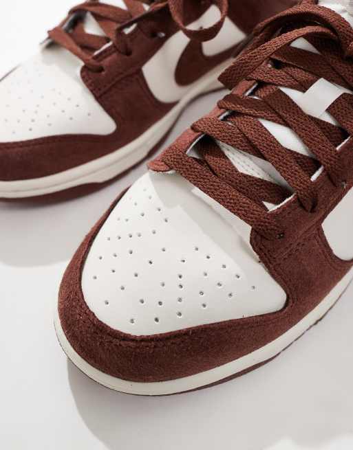 Nike Dunk Low Sneakers basse bianche e bordeaux ASOS