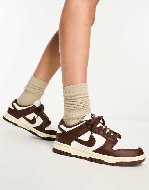 Nike dunk basse donna marroni on sale