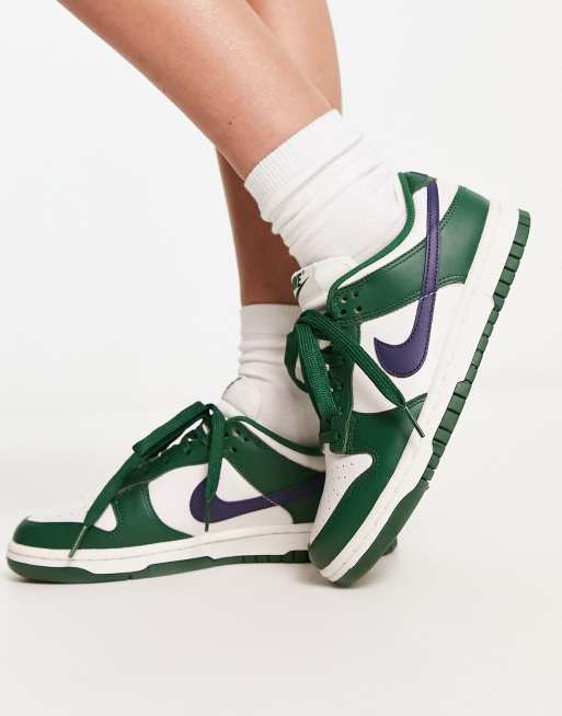 Nike Dunk Low Sneakers basse verde gorge e blu navy notte ASOS