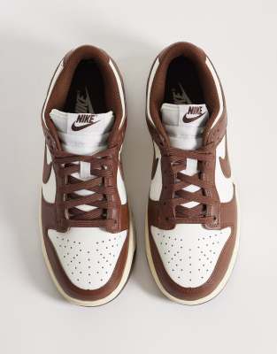 Nike Dunk Low Embossed Sneakers In Brown