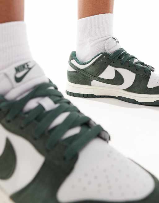 Nike Dunk Low sneakers in gray and green | ASOS