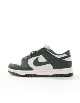 Nike Dunk Low sneakers in gray and green