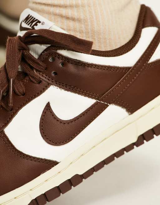Nike Dunk Low sneakers in off white and cacao brown