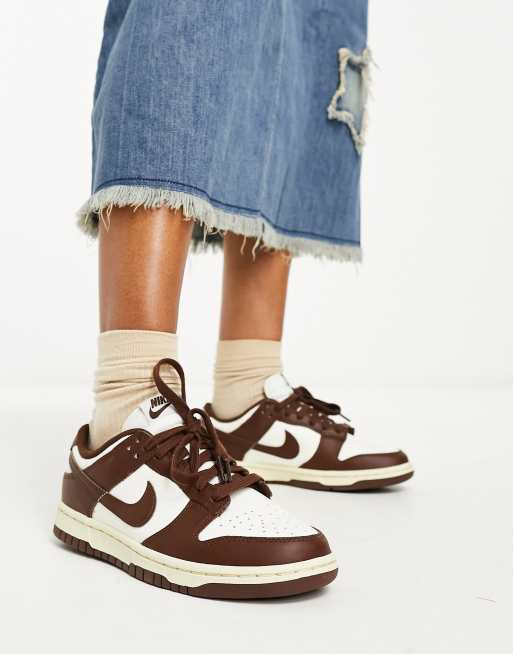 Nike Dunk Low sneakers in off white and cacao brown