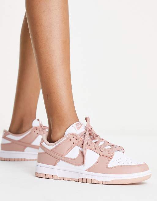 Nike Dunk Low sneakers in white and pink , 4 of 4