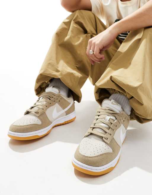 Nike Dunk low trainers in cream and orewood brown ASOS