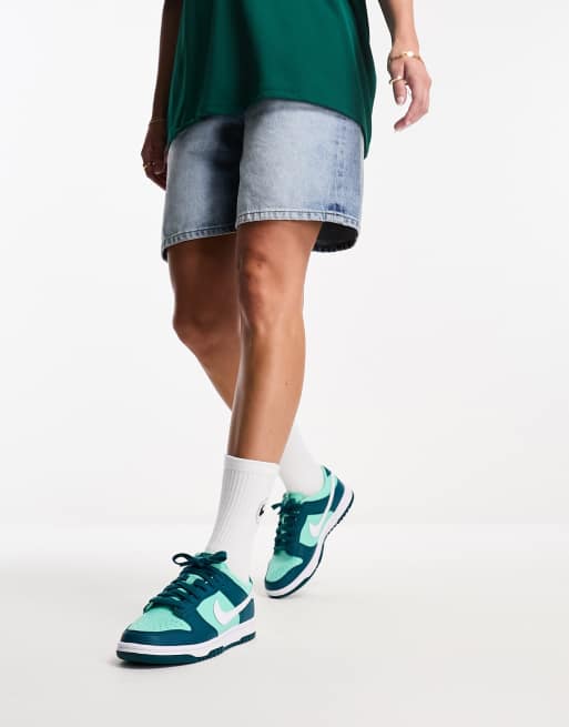 Nike Dunk low trainers in geode teal and emerald | ASOS