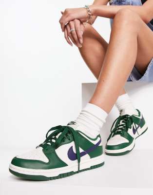 Nike Nike Dunk low trainers in gorge green and midnight navy