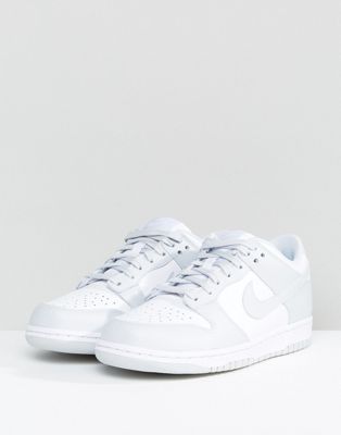 all white dunk low