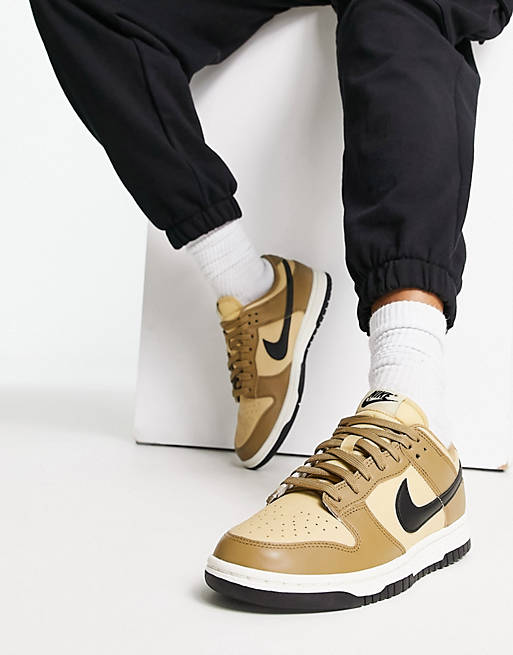 Nike Dunk Low trainers in sesame beige and driftwood | ASOS