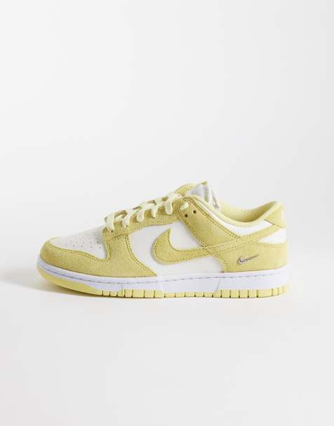 Nike Dunk Low trainers in white and yellow - view 1