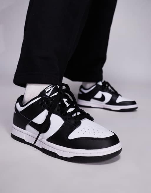 Nike Dunk Low unisex trainers in white and black , 5 of 5