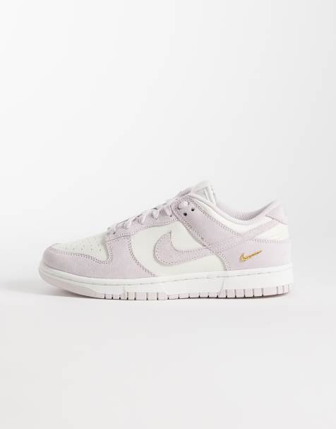 Nike – Dunk Low – Vita och rosa sneakers med låga skaft - view 1