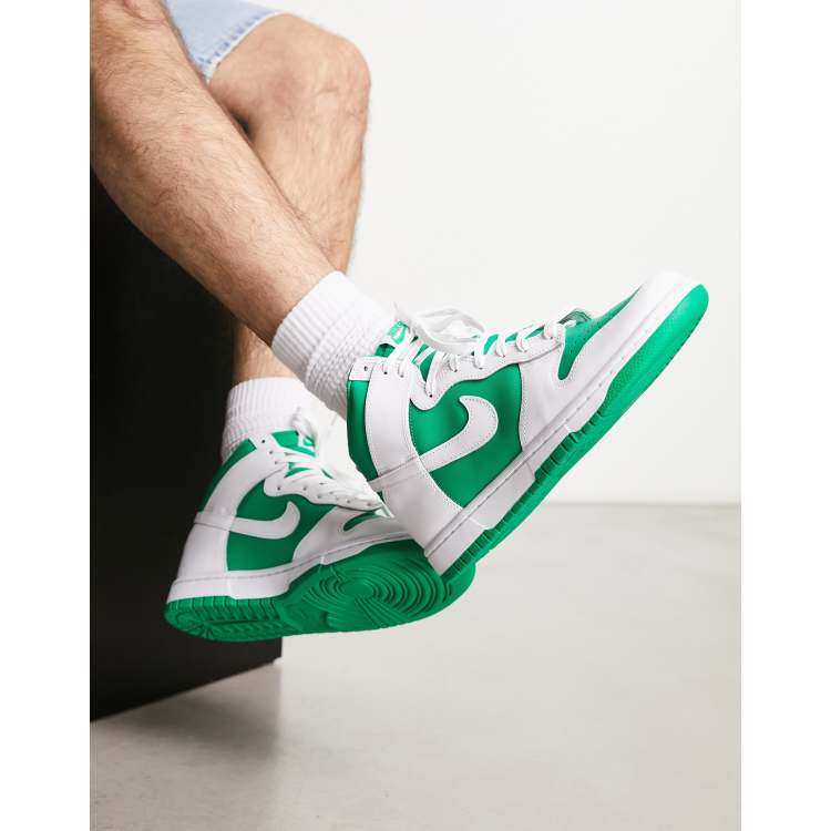 ASOS DESIGN retro sneakers in white with green detail