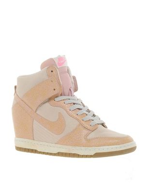 pink nike wedge sneakers