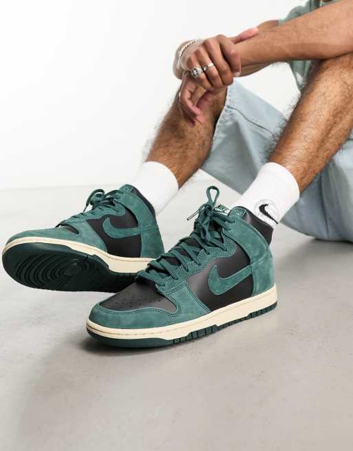 Nike Dunk Sneakers alte retro alte nere e verdi ASOS