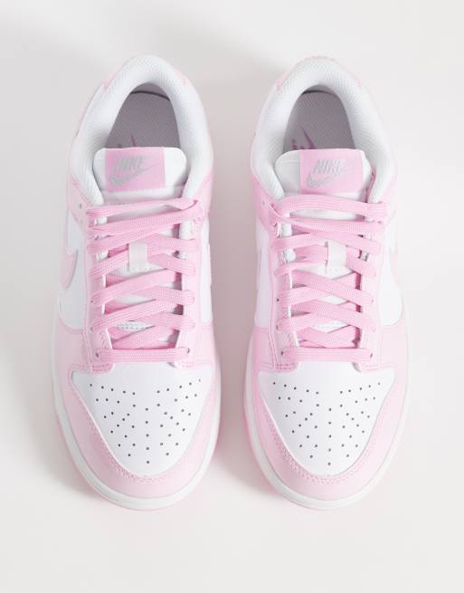 Nike - Dunk - Sneakers basse rosa e bianche, 3 di 5
