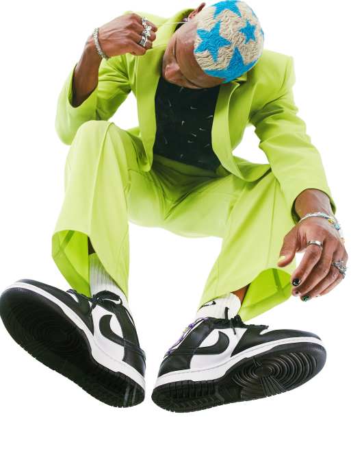 Nike - Dunk - Sneakers basse stile rétro nere e bianche