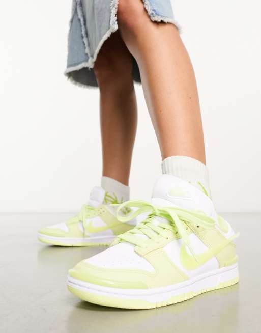 Nike Dunk Twist Low sneakers in white and lemon twist