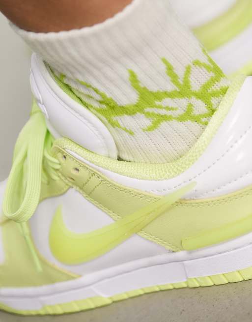 Nike Dunk Twist Low sneakers in white and lemon twist