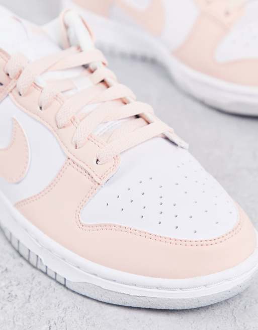 Nike – Dunk – Vita och korallrosa låga träningsskor - PINK, 2 av 4