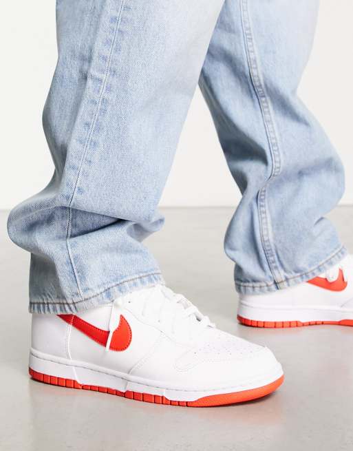 Nike – Dunk – Vita och röda sneakers i retrostil med höga skaft, 2 av 4