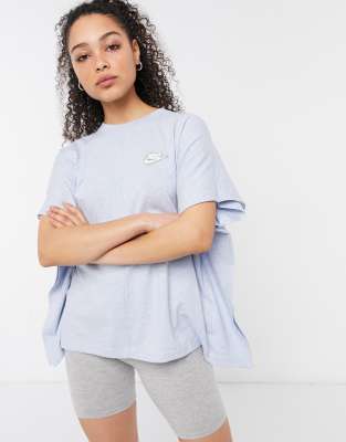 baby blue and white nike shirt