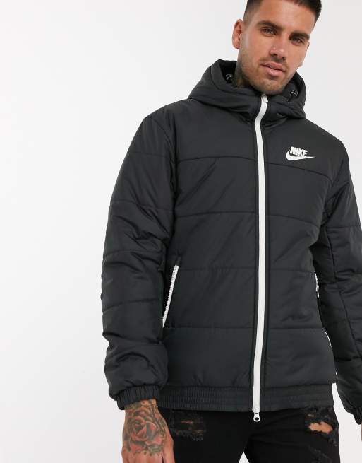 hazlo plano morfina Sequía Nike Eco-Down hooded puffer jacket in black | ASOS