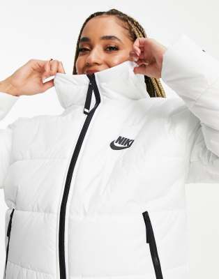 nike white down jacket