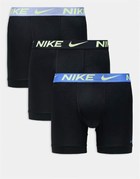 Nike Elite 3 performance pack boxer briefs in black with black/purple/grey waistbands - view 1