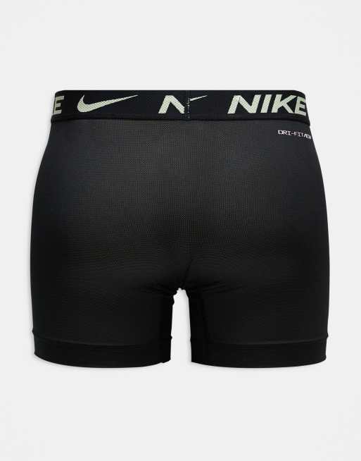 Nike Elite Breathe pack boxer briefs in black with contrast