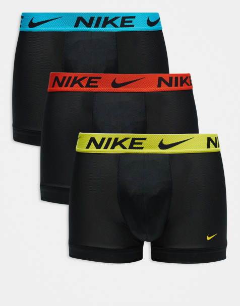 Nike - Elite Breathe - Confezione da 3 paia di boxer aderenti neri con fascia in vita a contrasto - view 1