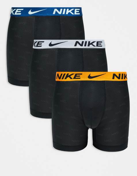 Nike - Elite Breathe - Lot de 3 boxers avec taille bleu/orange/grise - Noir - view 1