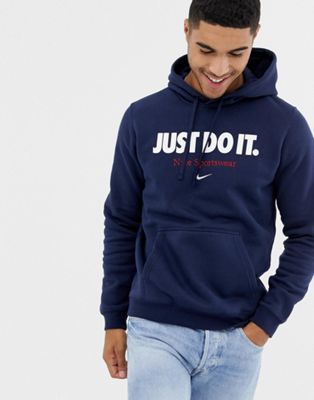 nike just do it embroidered hoodie