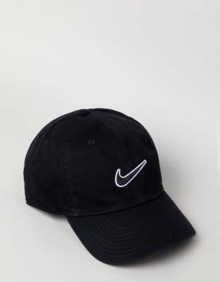 nike cap swoosh black