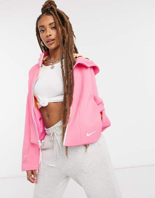 Nike engineered tech fleece hoodie in pink | ASOS