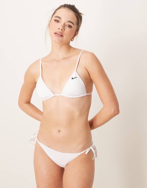 Nike Essential – Biała góra od bikini z trójkątnymi miseczkami, 4 z 4