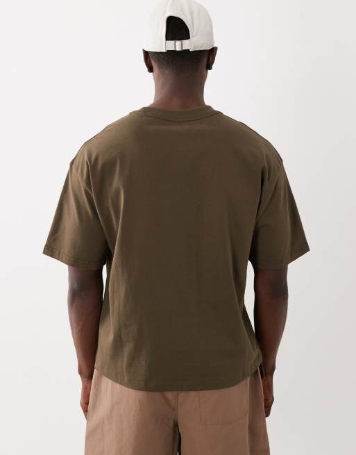 Nike Essential boxy oversized t-shirt in brown, 5 of 5