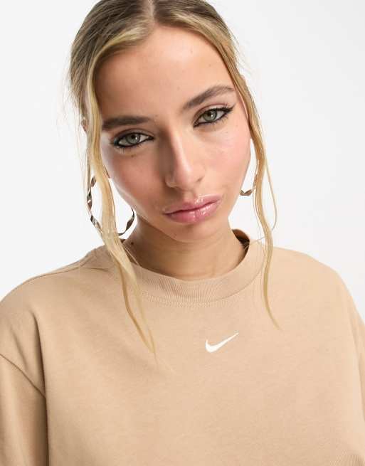 Nike Sportswear Essentials Boxy Light Brown T-Shirt