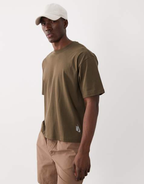 Nike Essential boxy t-shirt in brown - view 1