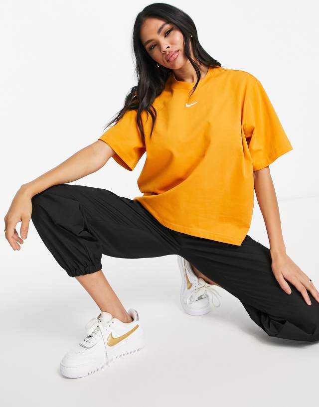 Nike Essential boxy t-shirt in mustard