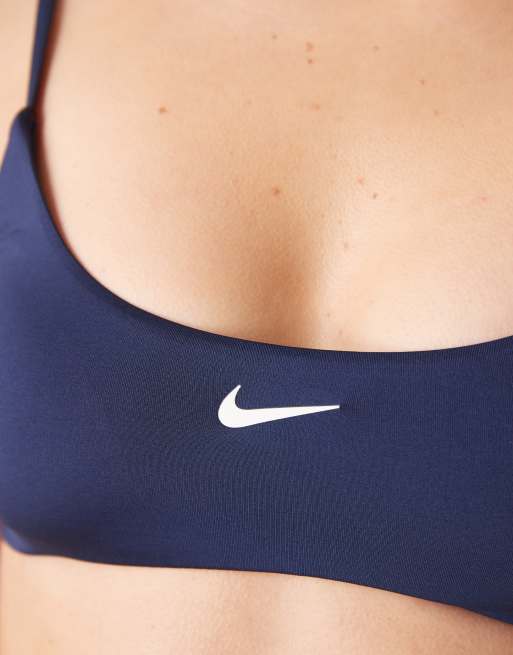 Nike Essential bralet bikini set in navy, 4 of 4