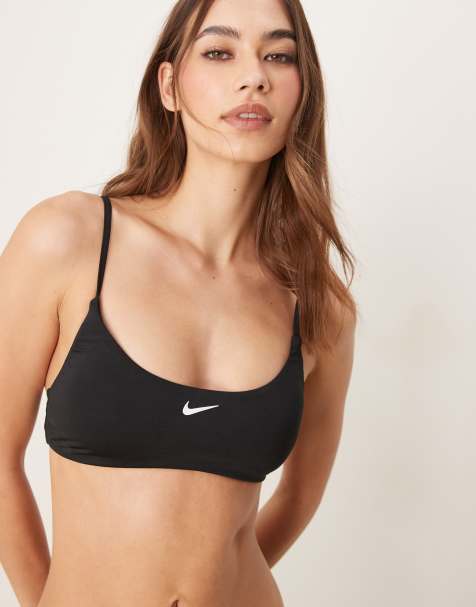 Nike Essential bralette bikini top in black - view 1