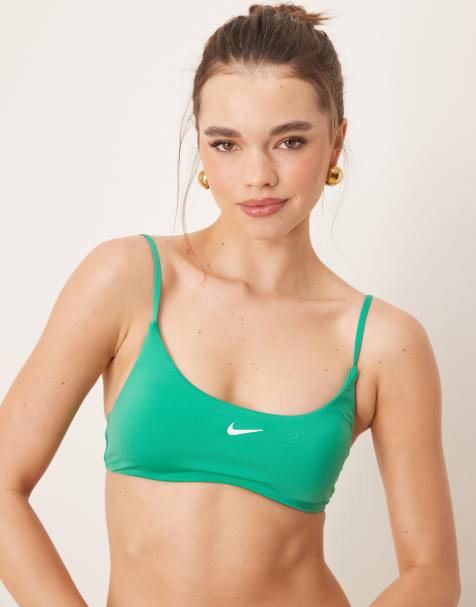 Nike Essential bralette bikini top in green - view 1