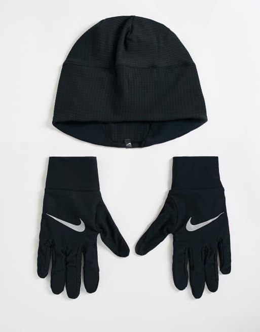 Nike - Essential - Coordinato con cappello e guanti color nero