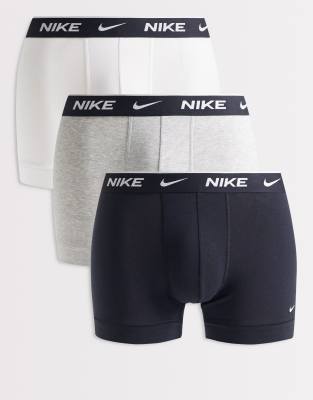 Nike Herren Schwarz/Grau 6P Everyday Essentials Cotton Stretch Trunk Baumwolle Medium - Bild 7