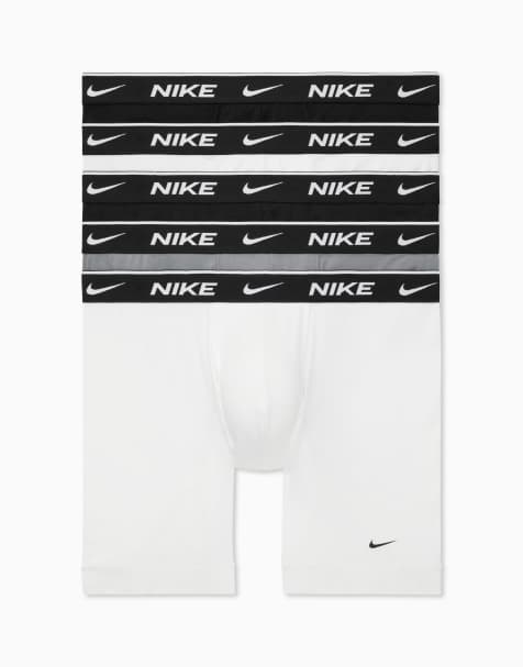 Nike – Essential – Eng geschnittene Boxershorts aus Baumwolle in Schwarz/Weiß/Grau im 5er-Pack - view 1