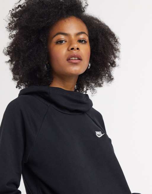 Nike women's sportswear essential online funnel neck fleece hoodi