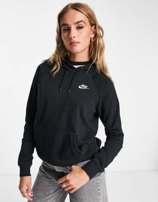 Nike Essential Fleece hoodie in black